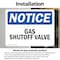 Signmission Gas Shutoff Valve OSHA Notice Sign, Vinyl Decal, 5in W x 3.5in L, 2PK OS-2PACK-NS-D-35-L-13039 - alternate 2